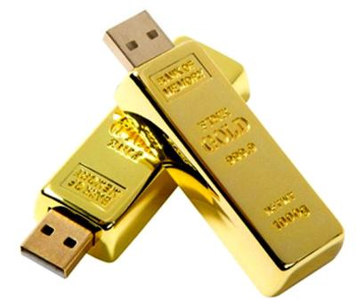 China Metal Data Preloading Service Customized Design Gold Bar USB Flash Drive 2.0 On Sale for sale