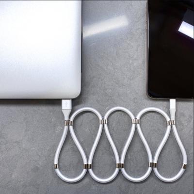 China Different Type USB Self-Winding Cable Original Magnet Storage Cables Data Absorption Magnetic Winding Data Cable For iPhone for sale