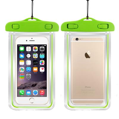 China Sandproof / waterproof Amazon 2019 dustproof hotselling luminous mobile phone waterpoof bag for phone for sale