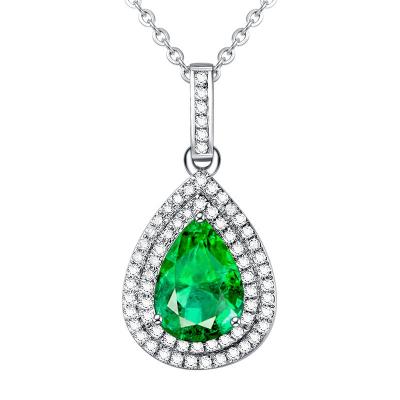 China CLASSIC Jewelry S925 Sterling Silver Fine Naszyjnik Bizuteria Emerald Pierscionki Silver of Jade Necklace Pendant 925 for Women for sale