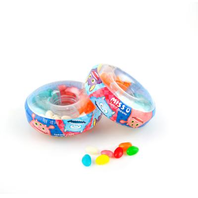 China 80g normal halal assorted jelly bean toy candy donut packed hot sale jelly bean for sale