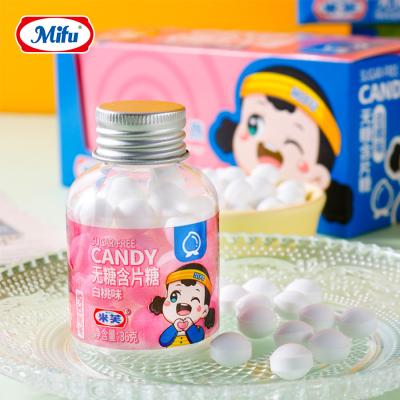 China Wholesale High Quality Normal Sugar Free White Candy Peach Flavor Mango Grapefruit Sago Flavor Candy Mints Pill Sweets For Kids for sale