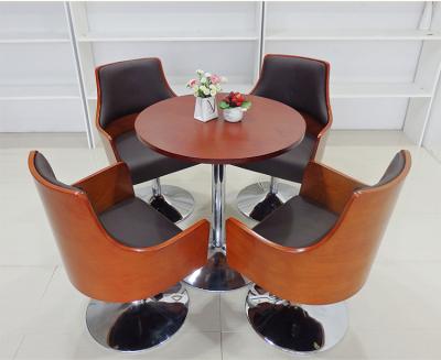 China Anti - Ultraviolet Colorful Cafe Cafe Tables And Chairs In Restaurant Leather And Wooden Chairs for sale