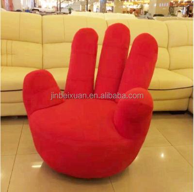 China New Lifestyle Furniture Living Room Fabric Spinning Finger Sofa Chair for sale