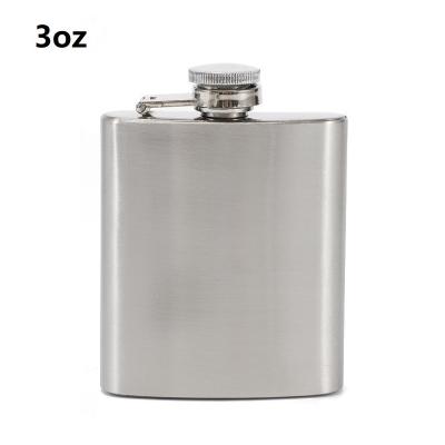 China Not Leak 3oz Portable High Quality Stainless Steel Hip Flask Portable Whiskey Hip Flask for sale