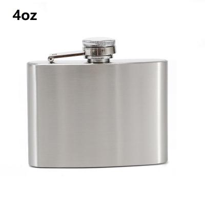 China Manufacture 4oz stainless steel gift man whiskey hip flask portable sublimation hip flasks for sale