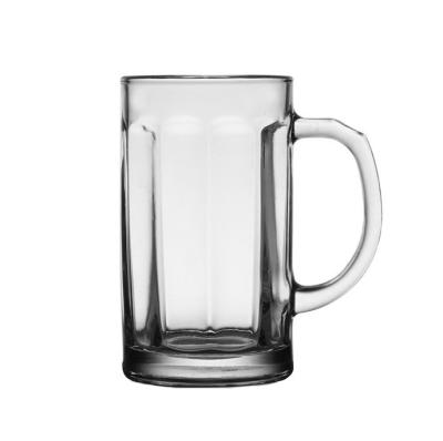 China Custom 500ml edible grade material beer mugs multiple light luxury logo beer mug crystal clear glass custom beer mug for sale