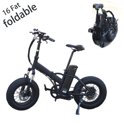 China Mini mini fat 16*4.0 electric bike, small fat ebike, 16 folding bike for sale