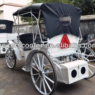 China Horse-drawing white horse-drawn wedding carriage for sale for sale