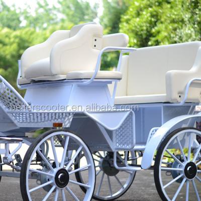 China Horse Farm Pleasure White Horse Carriage Guided Cart BTH-03 for sale