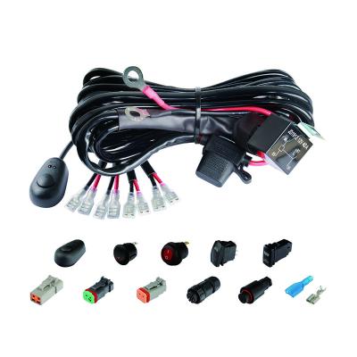 China Motorcycle Electronic Electric Light Auto Headlight Car Harness Cable Led Lamp Wiring Harness Kits for sale