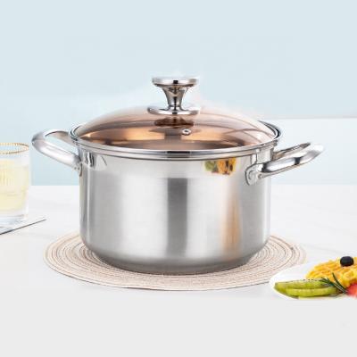 China New Sustainable Cooking Take Care Milk Pot Handle Metal Soup Pot Stainless Steel Double Cooking Pot for sale