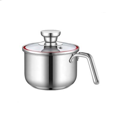 China Factory direct 304 stainless steel sause pan viable with glass lid for kitchen for sale