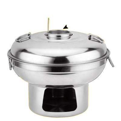 China 410 stainless steel home used stainless steel porcelain 20cm chafing dish 22cm hot pot cookware for sale for sale