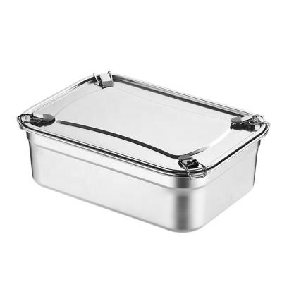 China Freshness Preservation Lunch Box-Stainless Steel Square Lunch Box With Tight Locks for sale