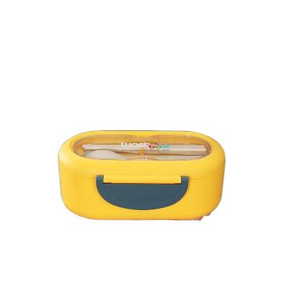 China 2021 New Design Large Capacity Steamable Lunch Box Food Storage Container with Spoon and Chopsticks for sale