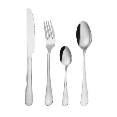 China Sustainable Hot Selling Portable Outdoor Dinnerware Stainless Steel Cutlery Set 4pcs for sale