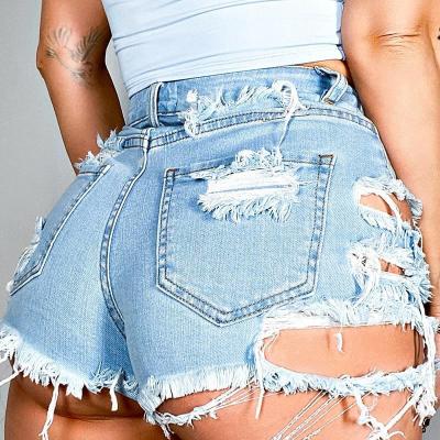 China Women's Spandex Cotton Breathable Casual Denim Women's In-Stock Items Breathable Shorts for sale