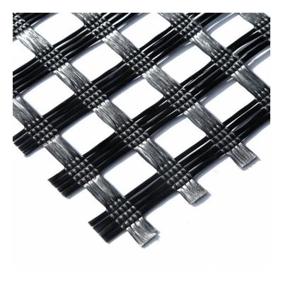 China High Tensile Strength Manufacturer Fire Retardant Additives PET Uniaxial Polyester Geogrid For Retaining Wall False Ceiling Support for sale