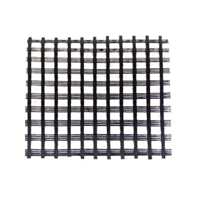 China Economic high tensile strength custom design 100/100kn asphalt reinforcement geosynthetic fiberglass geogrid for sale