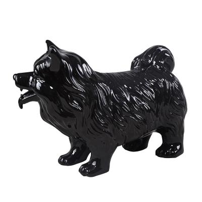 China Fiberglass Display Dog Mannequin Animal Mannequin White For Sale Wholesale Black Antique Statue Fiberglass Mannequin Animal Display Dog for sale