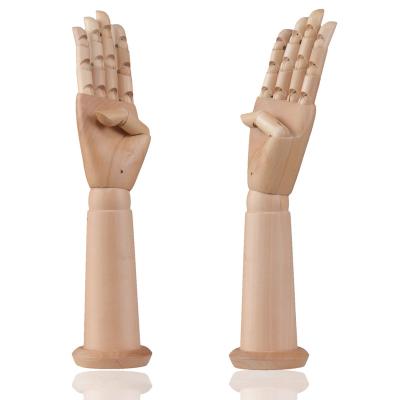 China Customize Wooden Dummy Flexible Mannequin Hands Display Wooden Arm Hand For Wrist Watch Display Jewelry Hand Display for sale