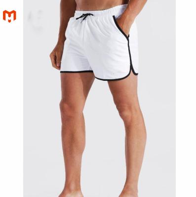 China Anti-Wrinkle 100% Polyester Running Shorts Solid Beachwear Man Shorts Mens Swim Shorts With Contrast Detailing for sale