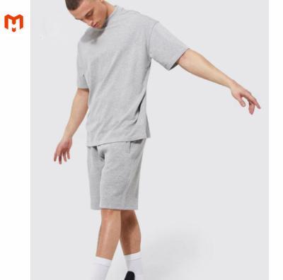 China QUICK DRY summer wear 2 piece set customized running athlesuire set oversized man t-shirt and short tracksuit for sale