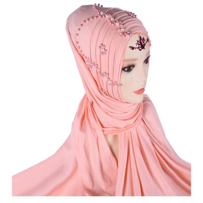 China Muslim Cotton Polyester/Polyester Scarf Wholesale Rhinestone Hijab Tank Top M-60 Scarves for sale