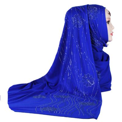 China Wholesale Rhinestone Nice Flower Glitter Hijab Women Muslim Fashion Scarf Hijab Hijab Fashion Rhinestone Nice Flower Long for sale