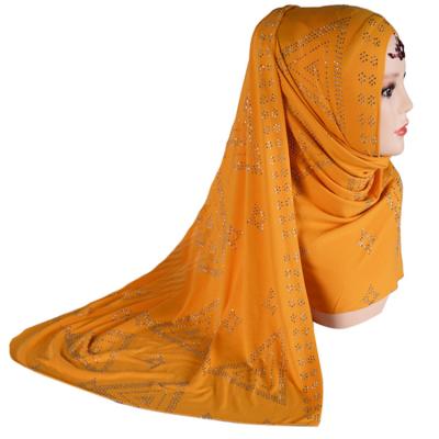 China Latest Style Polyester M-56 Fashion Cotton Rhinning Rhinestone Shawl Tank Top Islamic Hijabs Arab Hijabs 2019 for sale