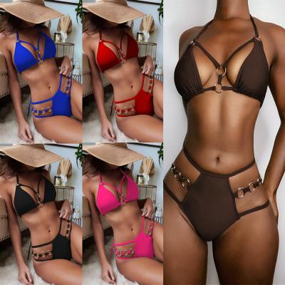 China 2022 New Arrival Solid Color Sexy Micro Bikini Strap String Breathable 2 Piece Swimsuit Swimwear For Woman for sale