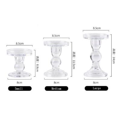 China Super Clear Glass Candle Holder Medium Size Home Decor Wholesale Cheap Price For Tea Light Votive Candles for sale