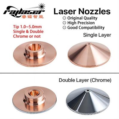 China Single Double Layer Fiber Laser Nozzle For Precitec Raytools Cutting Machine for sale