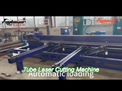 water cooling metal and tube fiber laser cutting machine with tailored pipe length