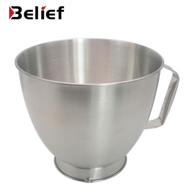 China Viable Cooking Deepening Container Whipped Cream Mixing Bowl Silver 304 Stainless Steel Salad Bowl for sale