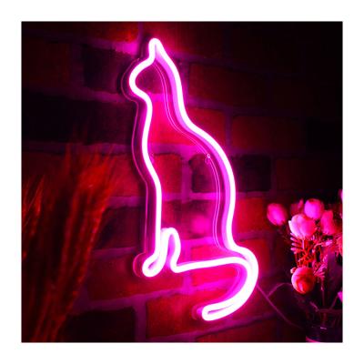 China Cat Animal Decoration Kid's Night Room Bedroom Bedside Gift Creative Neon Signs Wholesale Light Soft Light Neon Signs for sale