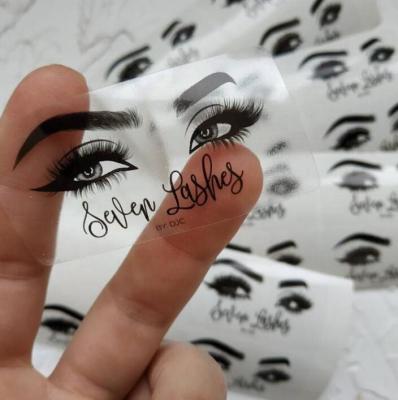 China Amara Eyelashes Eyelash Waterproof Sticker Labels Personal Custom Transparent Eyelash Label Stickers With Logo for sale