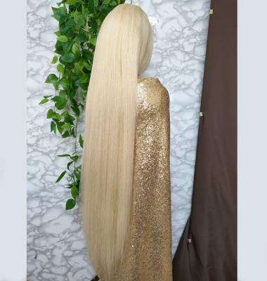 China Amara Hair straight advanced lace wigs wholesale customization 40inch 613 blonde hair special human virgin hair wigs 40inch long for sale