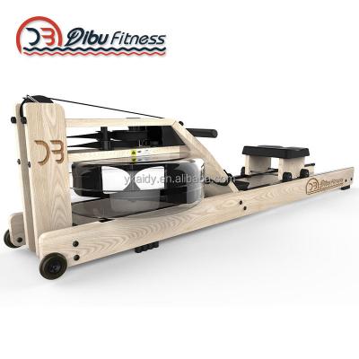 China Universal Indoor Home Gym Clube Water Ash Manufacturer China Frame Fitness Wooden Rowing Machine for sale