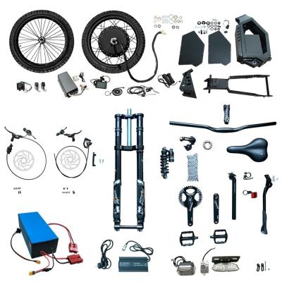 China Steel 72v 5000w 6000w 8000w 12000w enduro ebike frame bike conversion kit for sale