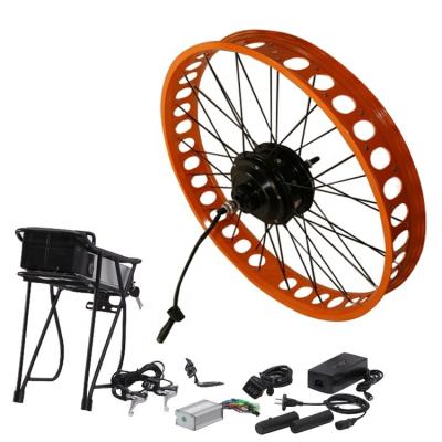 China 1500w 26*4.0 inch front wheel lifepo4 e drive electric bike kit battery conversion mid wheel 16