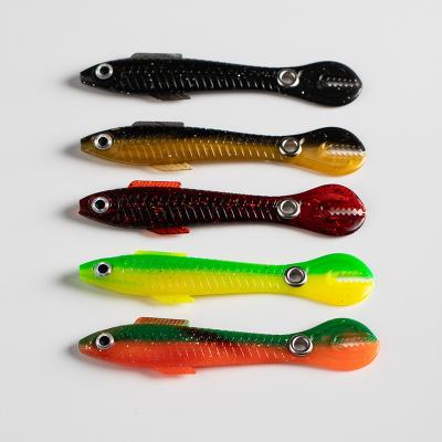 China Pvc Material Bionic Jumping Loach Soft Lure 10cm 6g Soft Bait Swing Tail Lure for sale