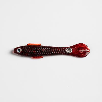 China PVC Material Factory Custom Bulk Loach Artificial Worm T Tail Fishing Lure Swim Plastics Soft Groundbaits for sale