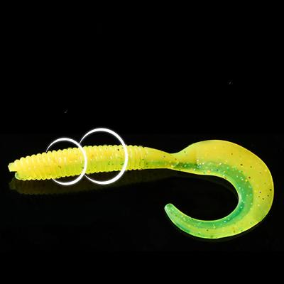 China Plastic Fishing Lures Shad Craws Worm Grub Soft Bait Tail Topwater Aritificial Squid PVC Material for sale