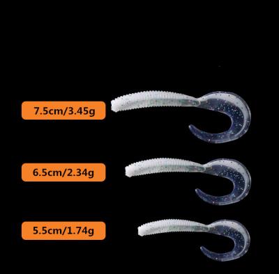 China PVC Material Soft Lure 5.5cm Groundbait 1.74g Soft Wobbler Fishing Lures Soft Plastic Lures Easy Stripper Swimbait Soft Fishing for sale