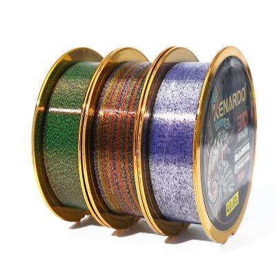 China Factory direct sale green color spot fishing line sink tip float cue 3D camouflage spot nylon nylon bionic fishing line 150M for sale