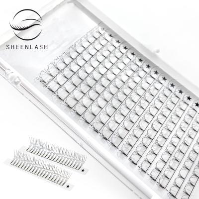 China SHEENLASH 3D/4D/5D/6D Natural Soft Eyelashes Premade Short Stem Made Fans Silk Soft Lash Extension for sale