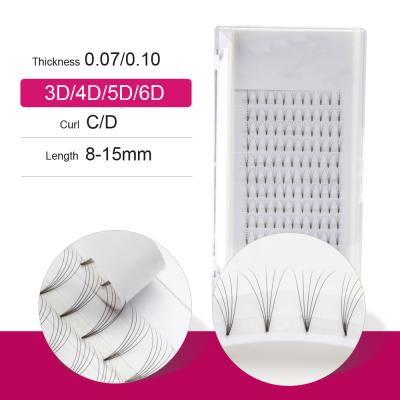 China High quality natural premade volume fans short rod 3d/4d/5d/2d premade fans lashes cc volume fans eyelash extension for sale