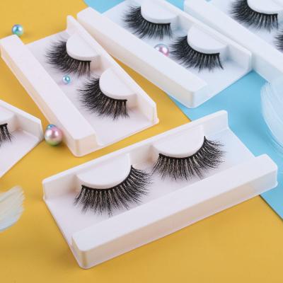 China Wholesale Natural Soft Natural Mink Lashes 18mm Lashes 3d Short Tapered Eyelashes for sale